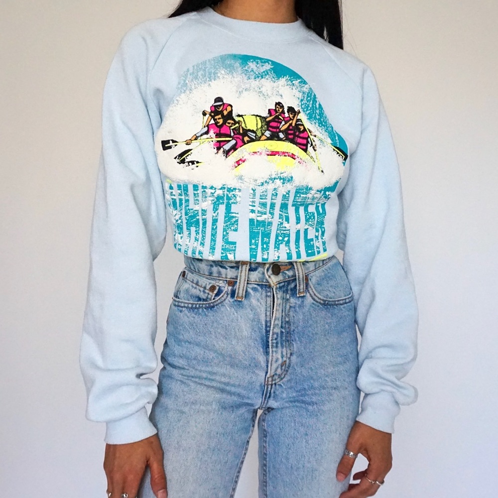 90s White Water Rafting Pullover Sweatshirt
